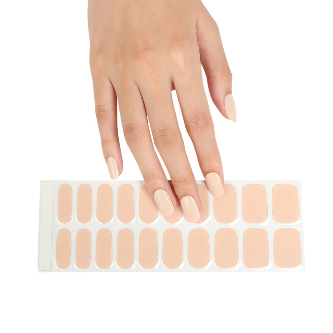 Biscotti Creme Semi-cured UV Gel Fingernail wraps