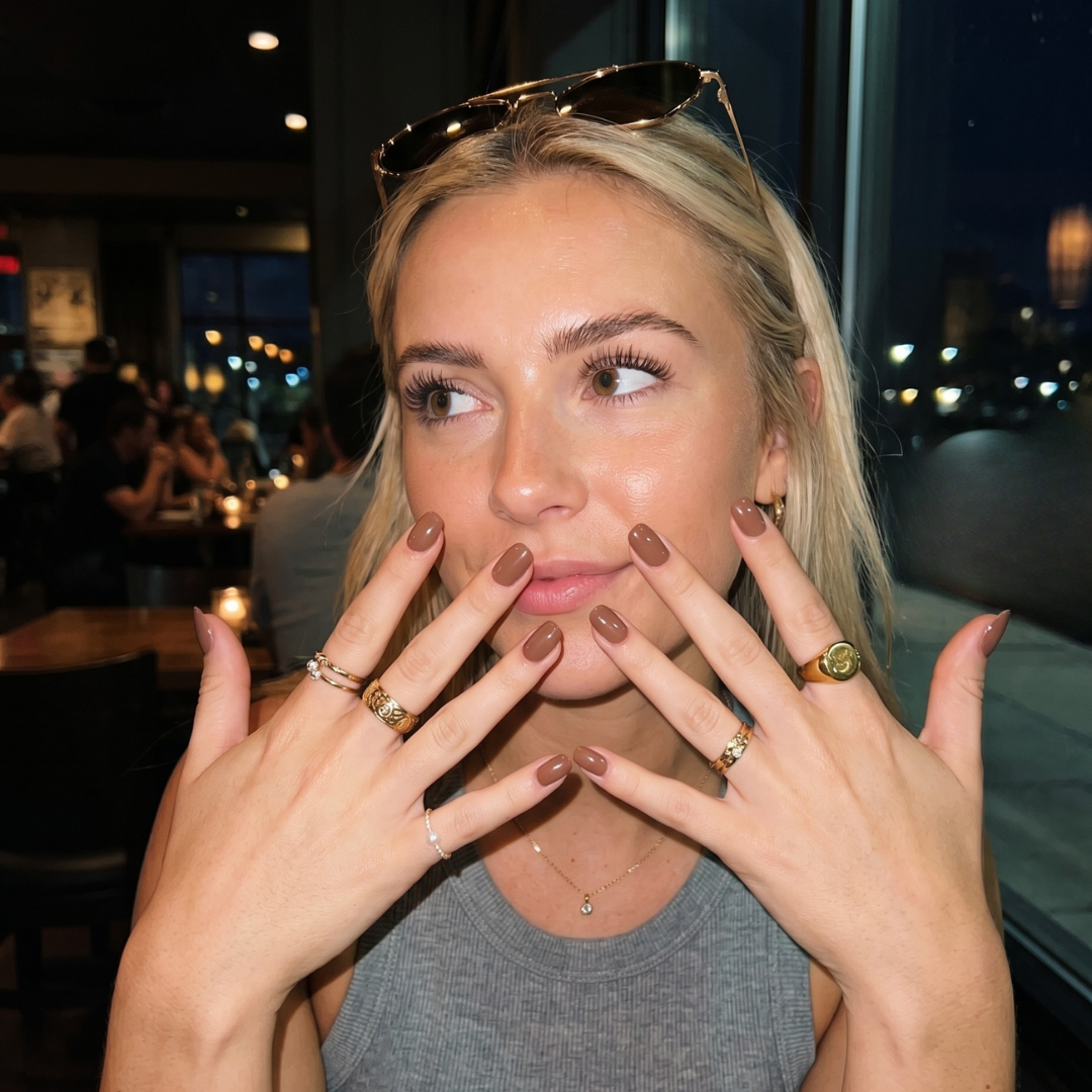 Brownie Batter Semi-cured UV Gel Fingernail wraps