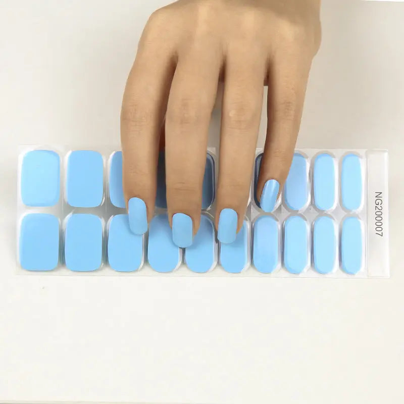 Blueberry Sorbet Semi-cured UV Gel Fingernail wraps