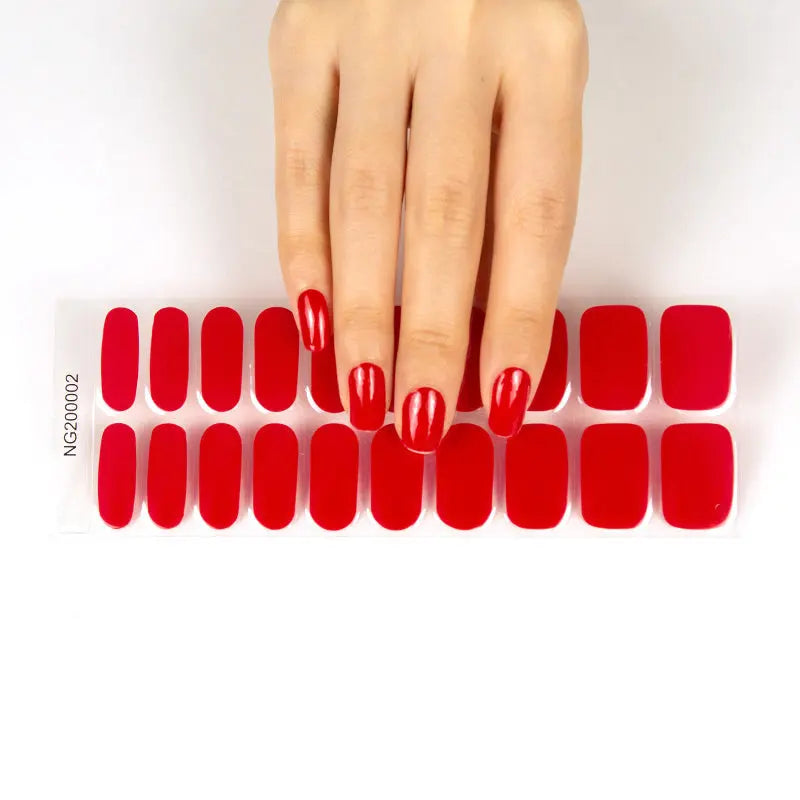 Cherry Bomb Semi-cured UV Gel Fingernail wraps