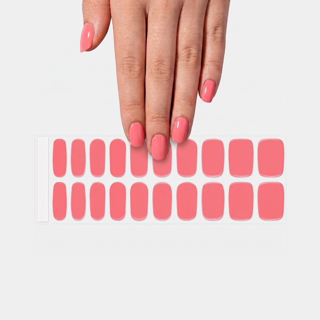 Watermelon Sugar Semi-cured UV Gel Fingernail wraps