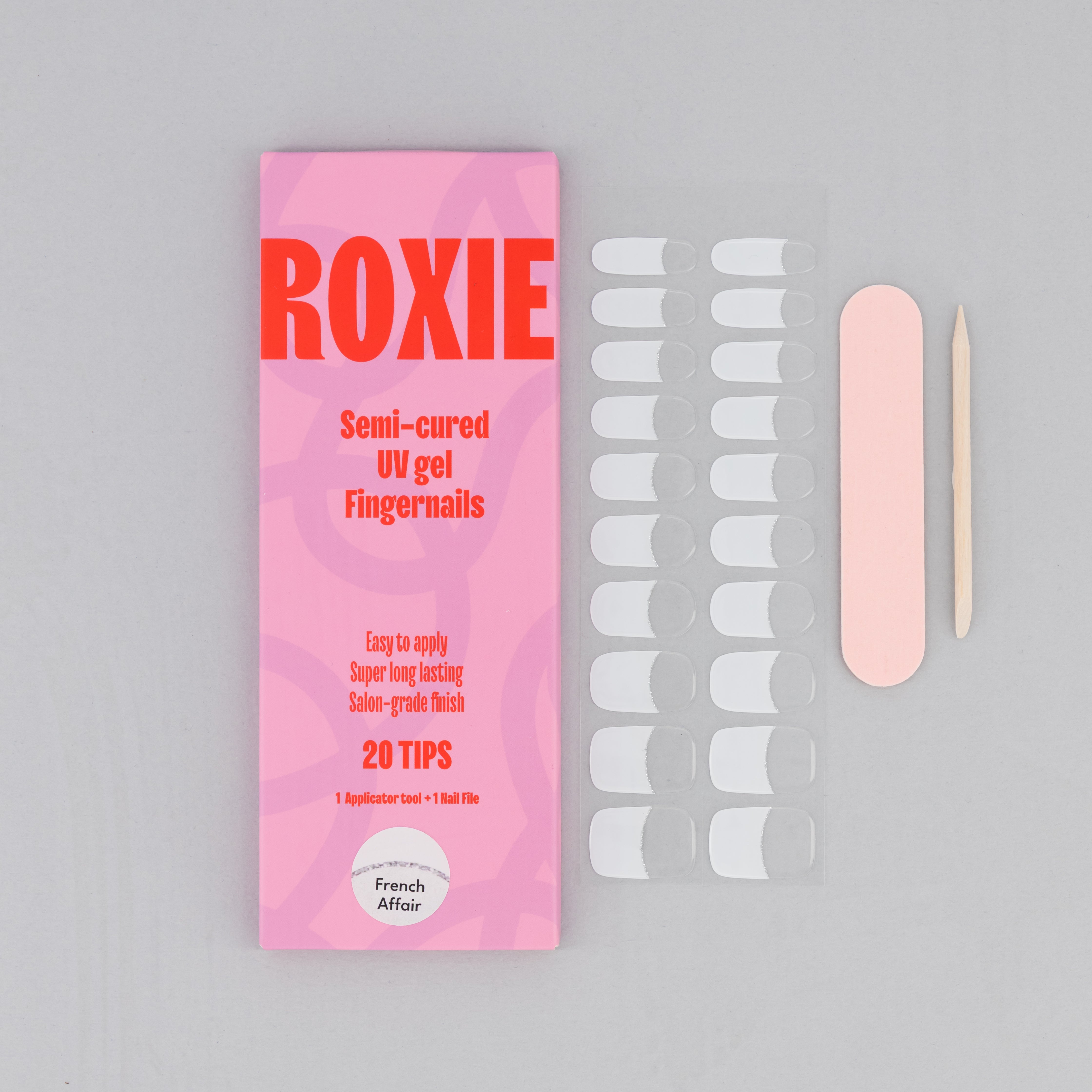 French Affair Semi-cured UV Gel Fingernail wraps