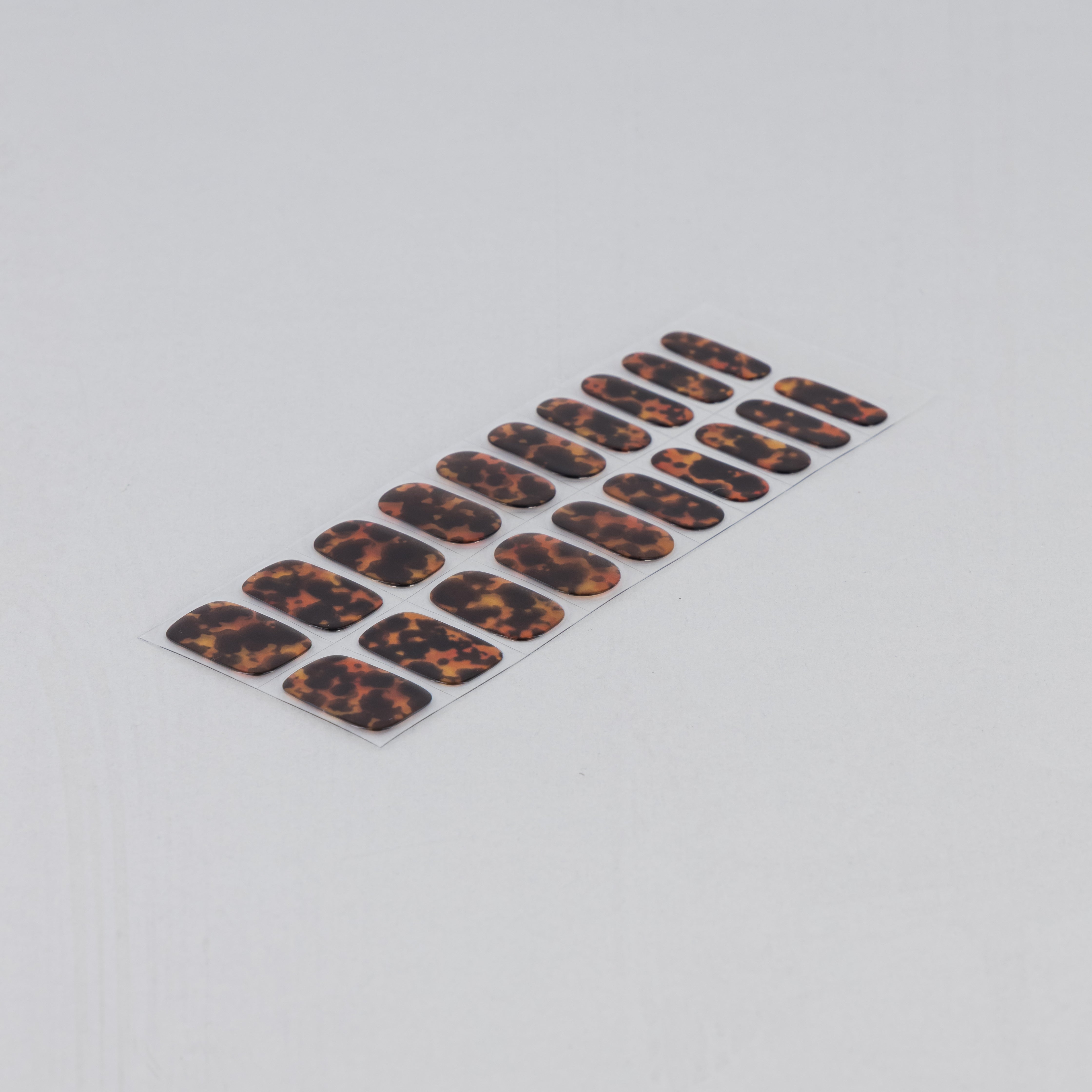 Tortoise Shell Semi-cured UV Gel Fingernail wraps