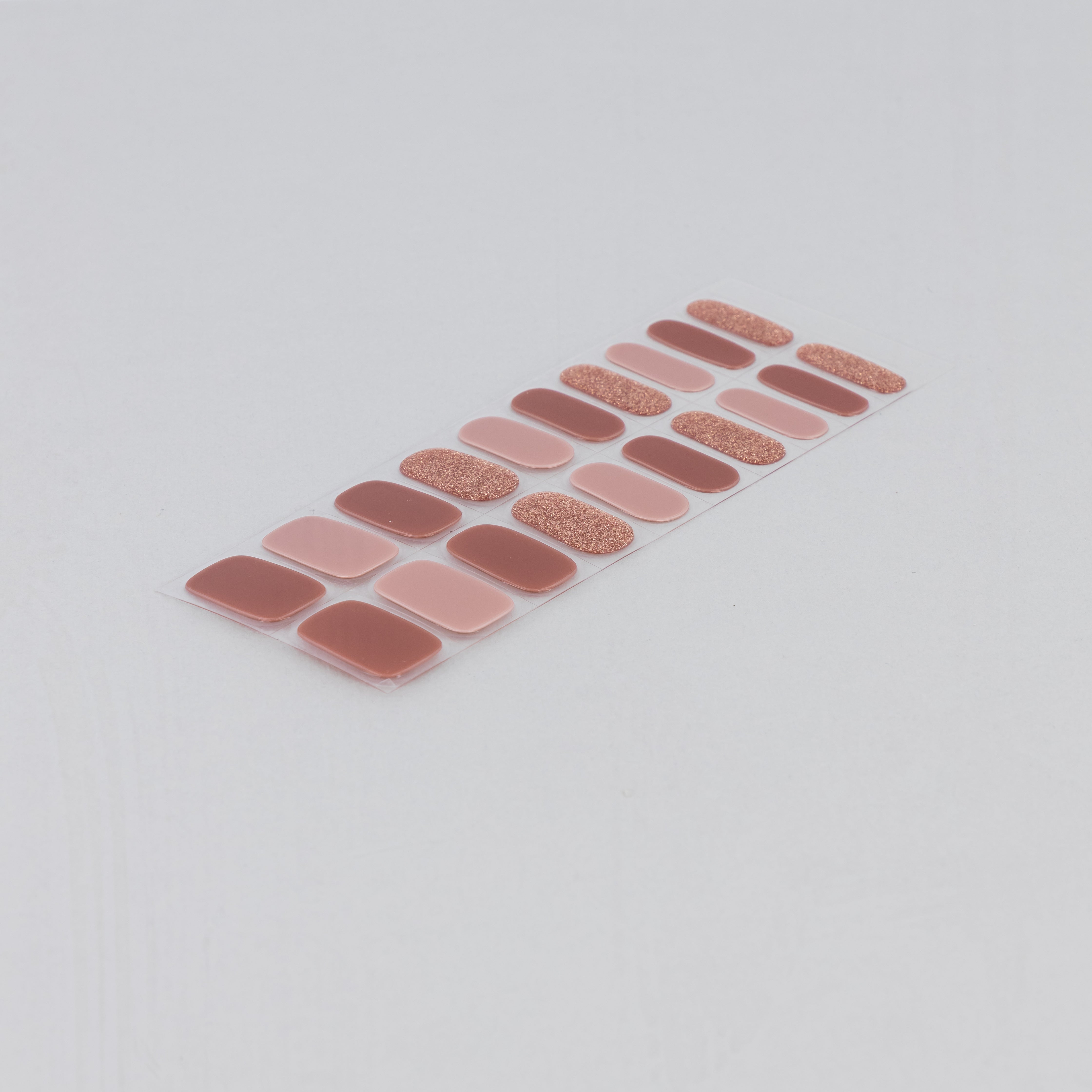 Iced Mocha Semi-cured UV Gel Fingernail wraps