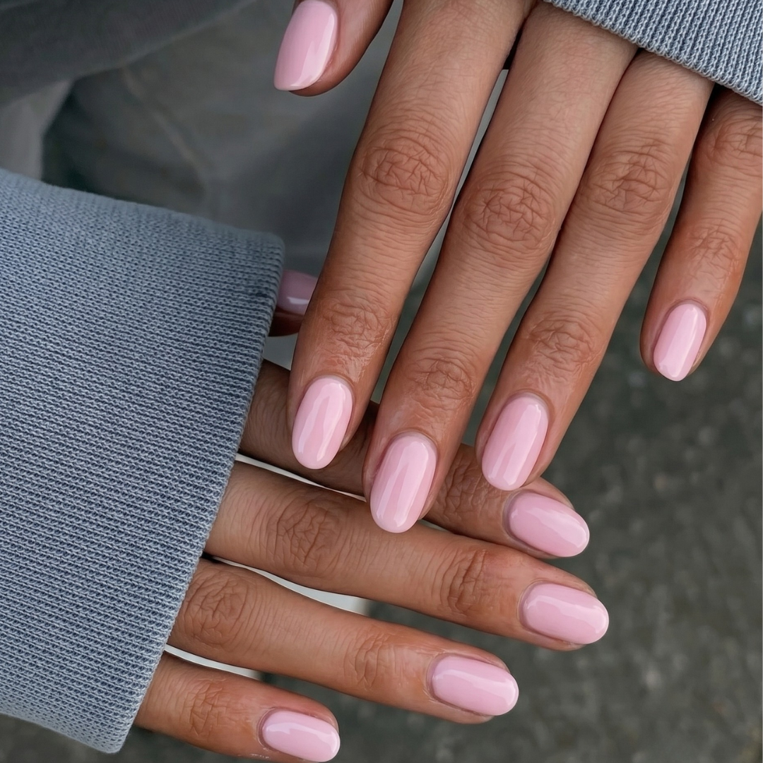 Strawberry Milk Semi-cured UV Gel Fingernail wraps