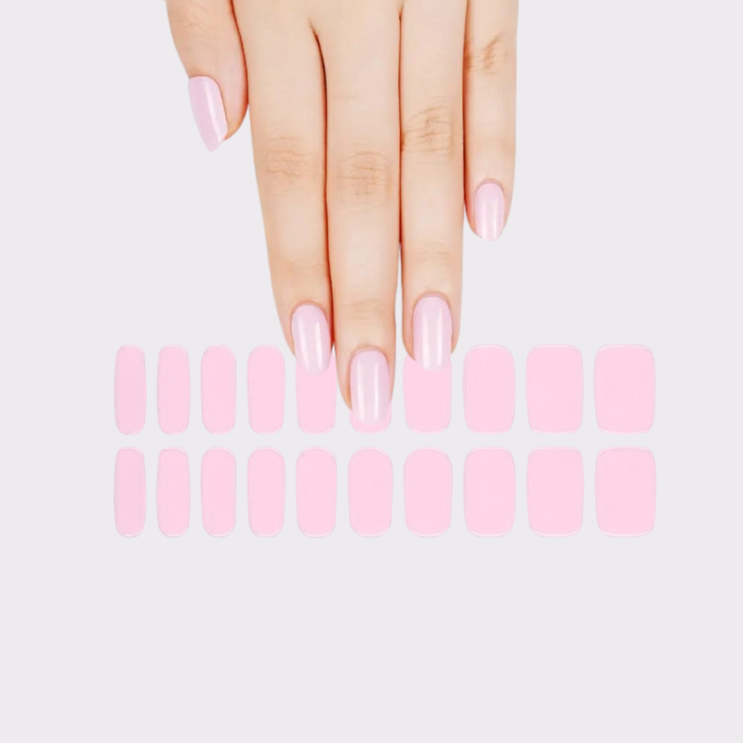 Strawberry Milk Semi-cured UV Gel Fingernail wraps
