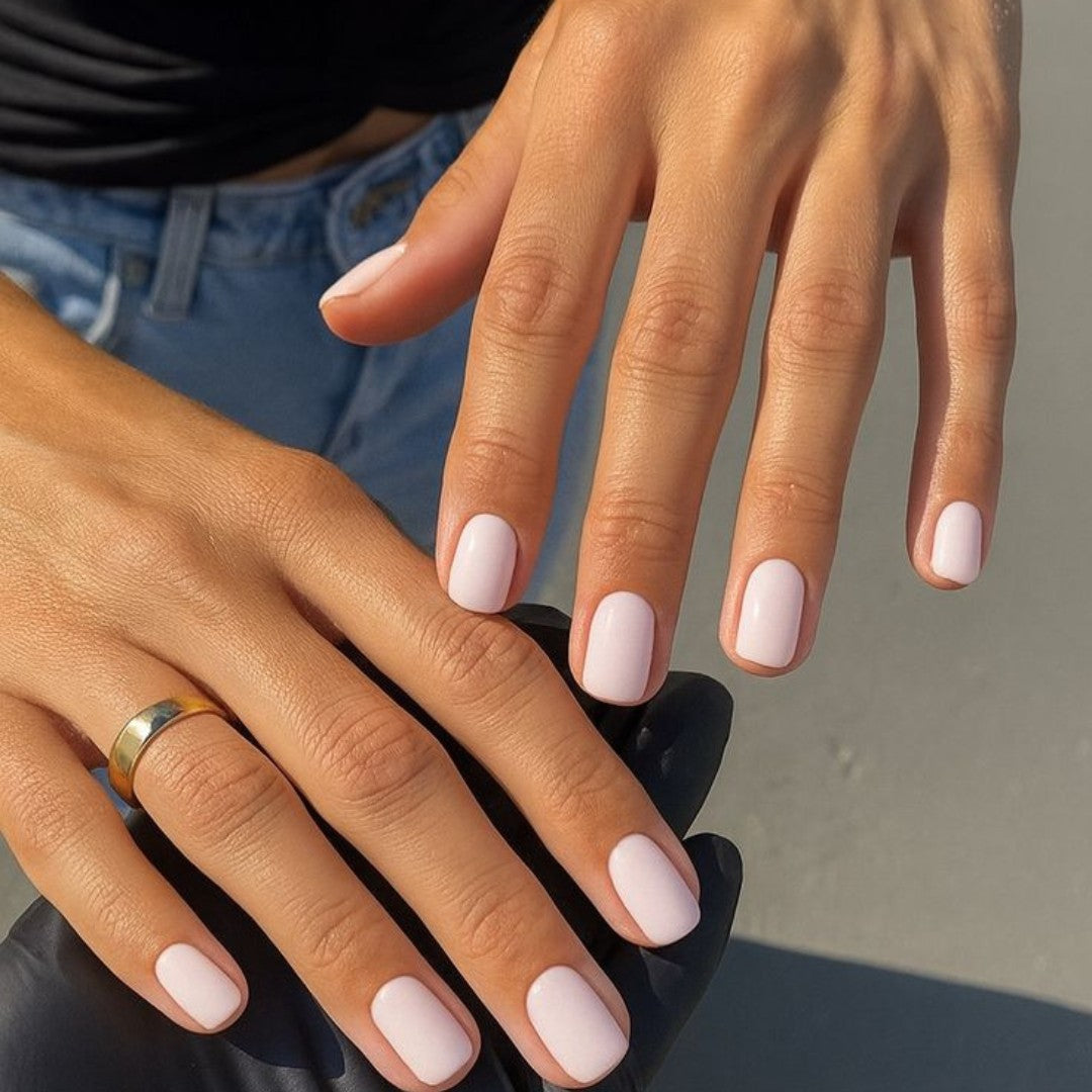 Bubblegum frosting Semi-cured UV Gel Fingernail wraps