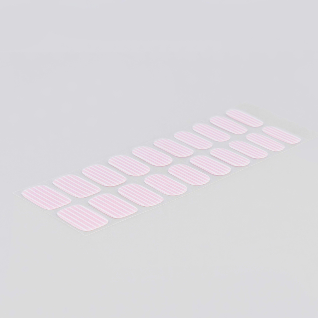 Candy Stripe Semi-cured UV Gel Fingernail wraps