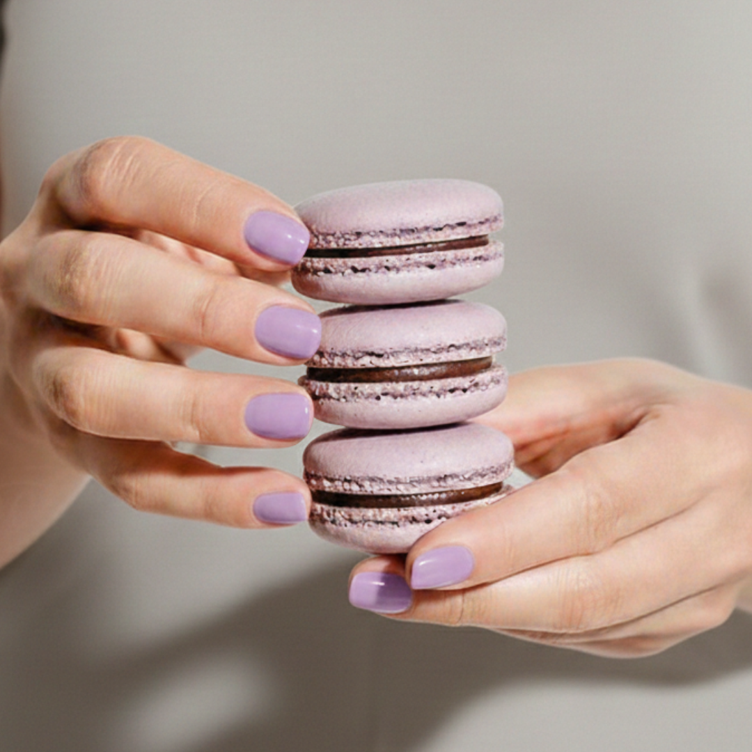 Lilac Macaroon Semi-cured UV Gel Fingernail wraps