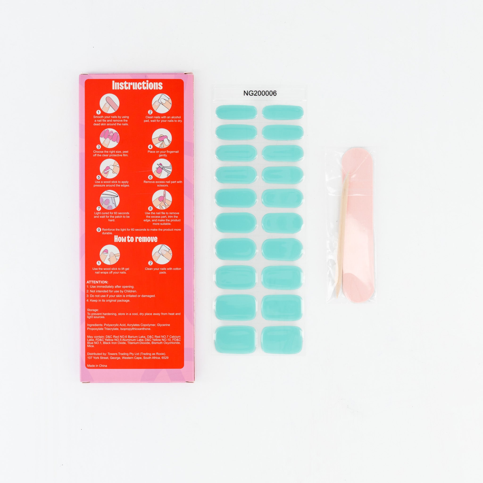Clifton Matcha Semi-cured UV Gel Fingernail wraps
