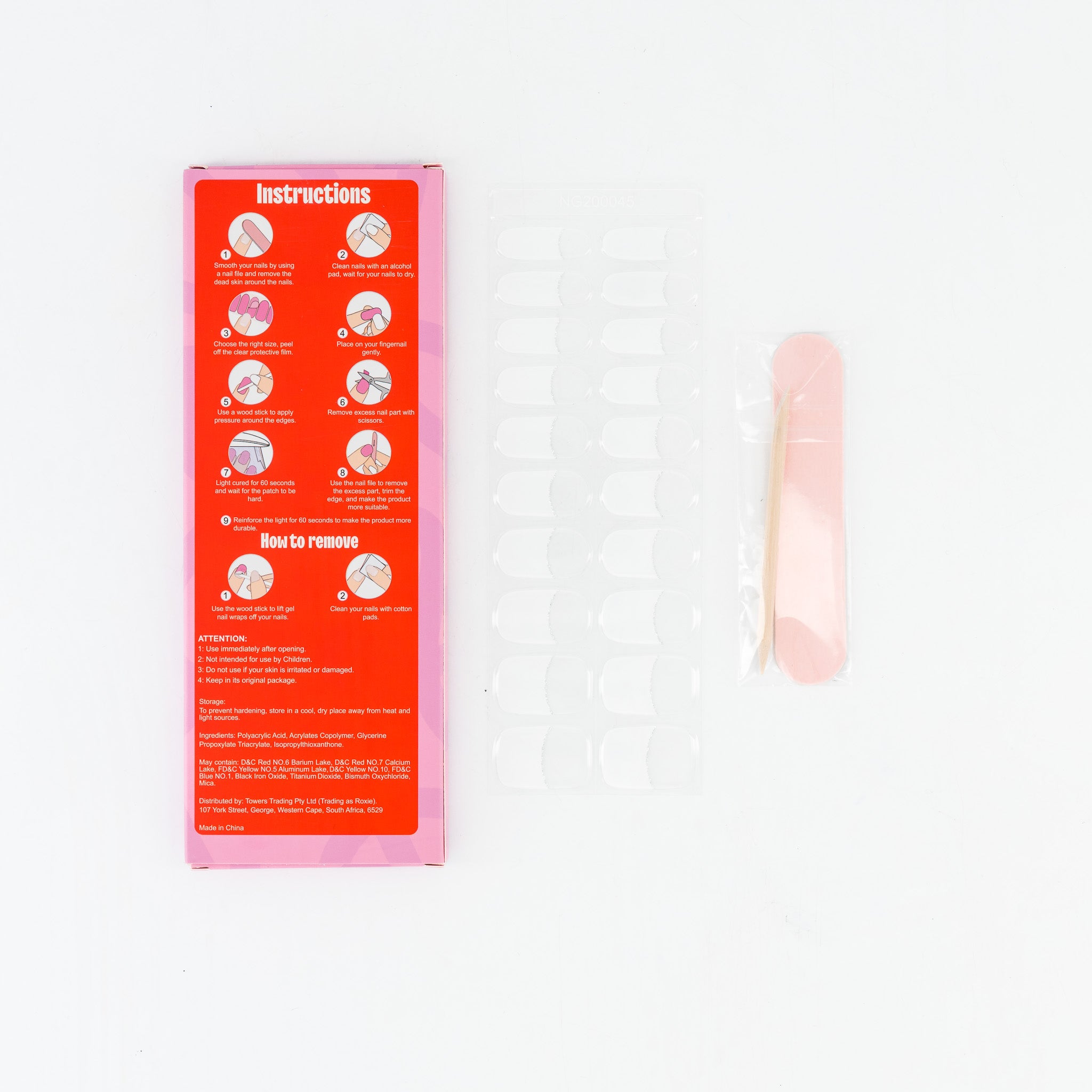 French Affair Semi-cured UV Gel Fingernail wraps