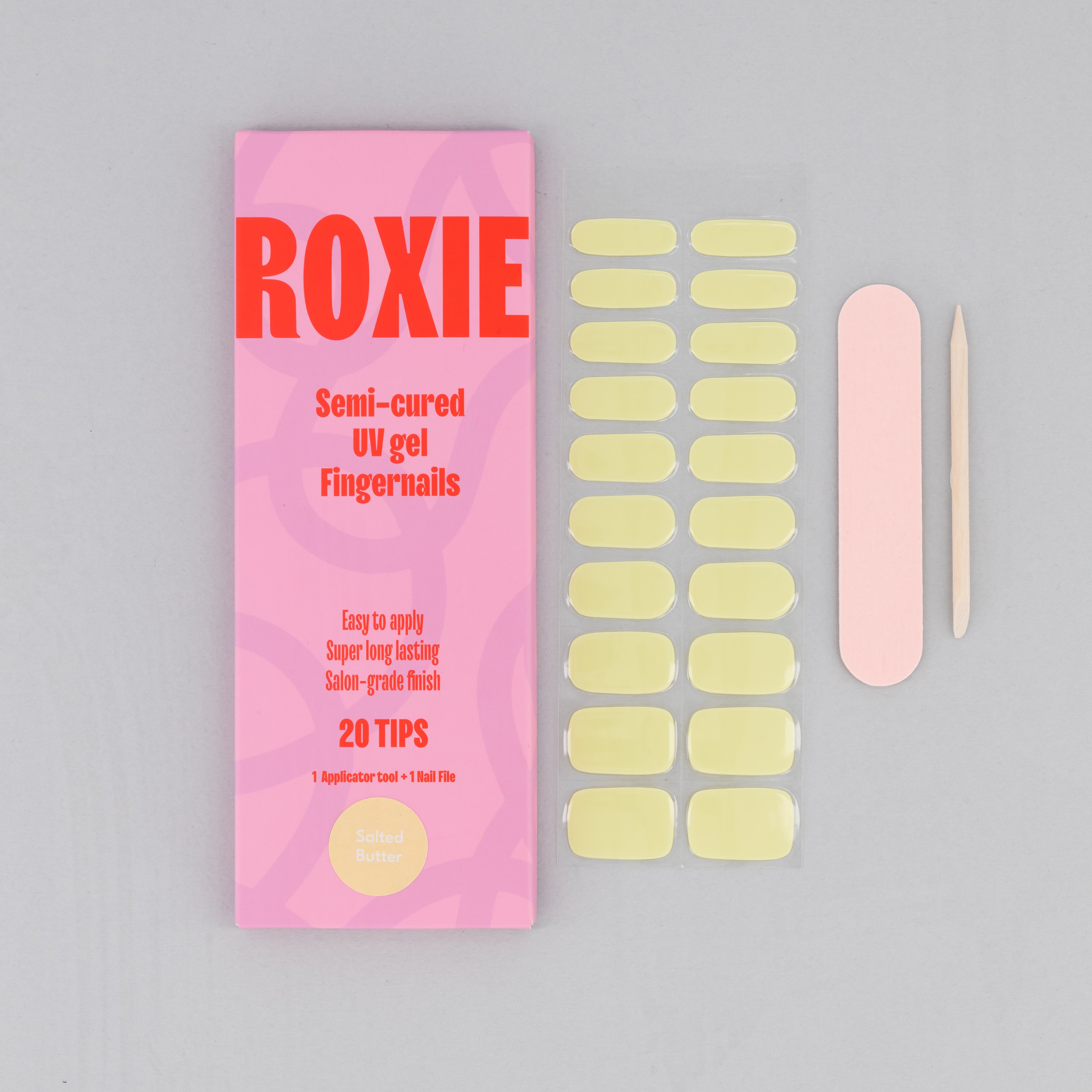 Salted Butter Semi-cured UV Gel Fingernail wraps