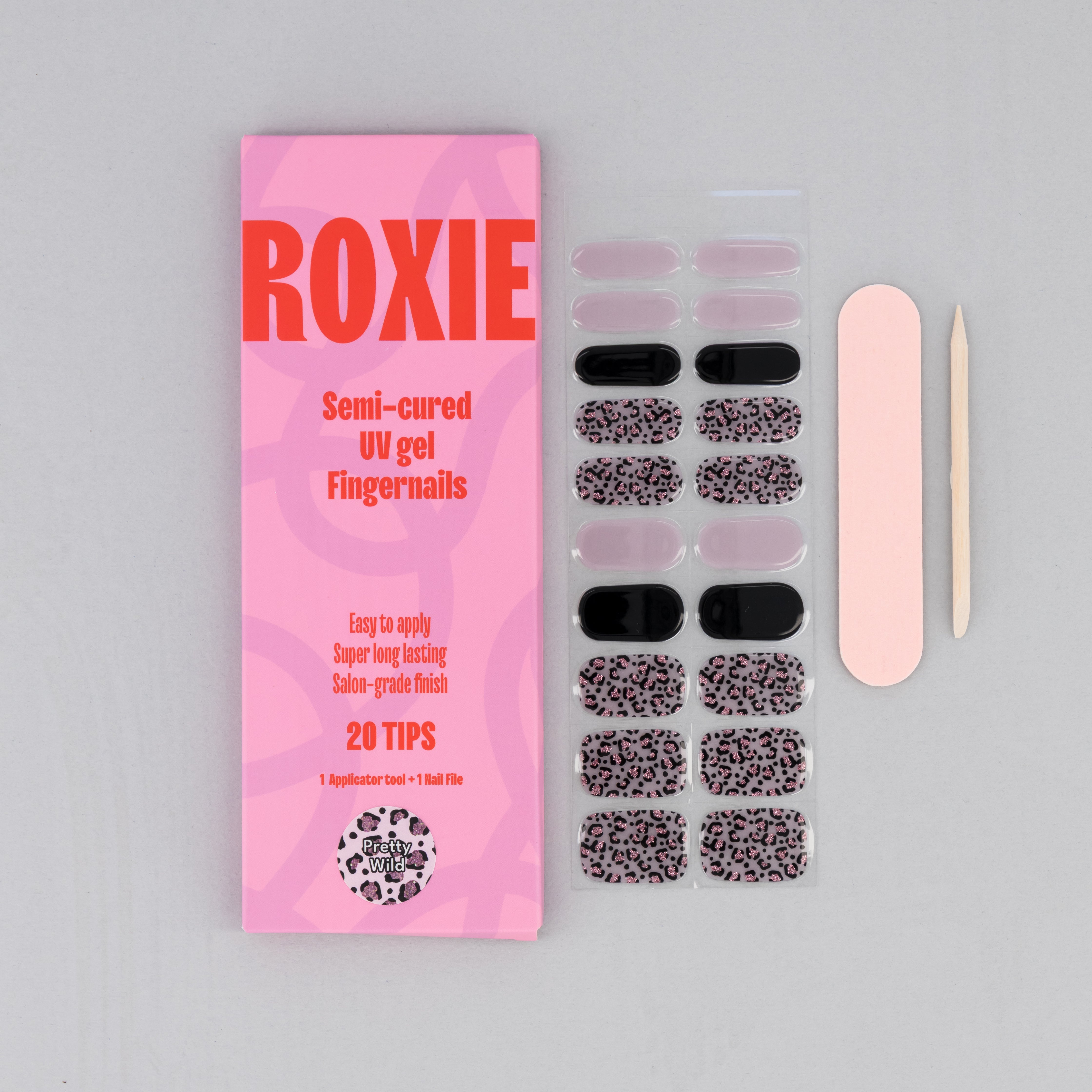 Pretty Wild Semi-cured UV Gel Fingernail wraps