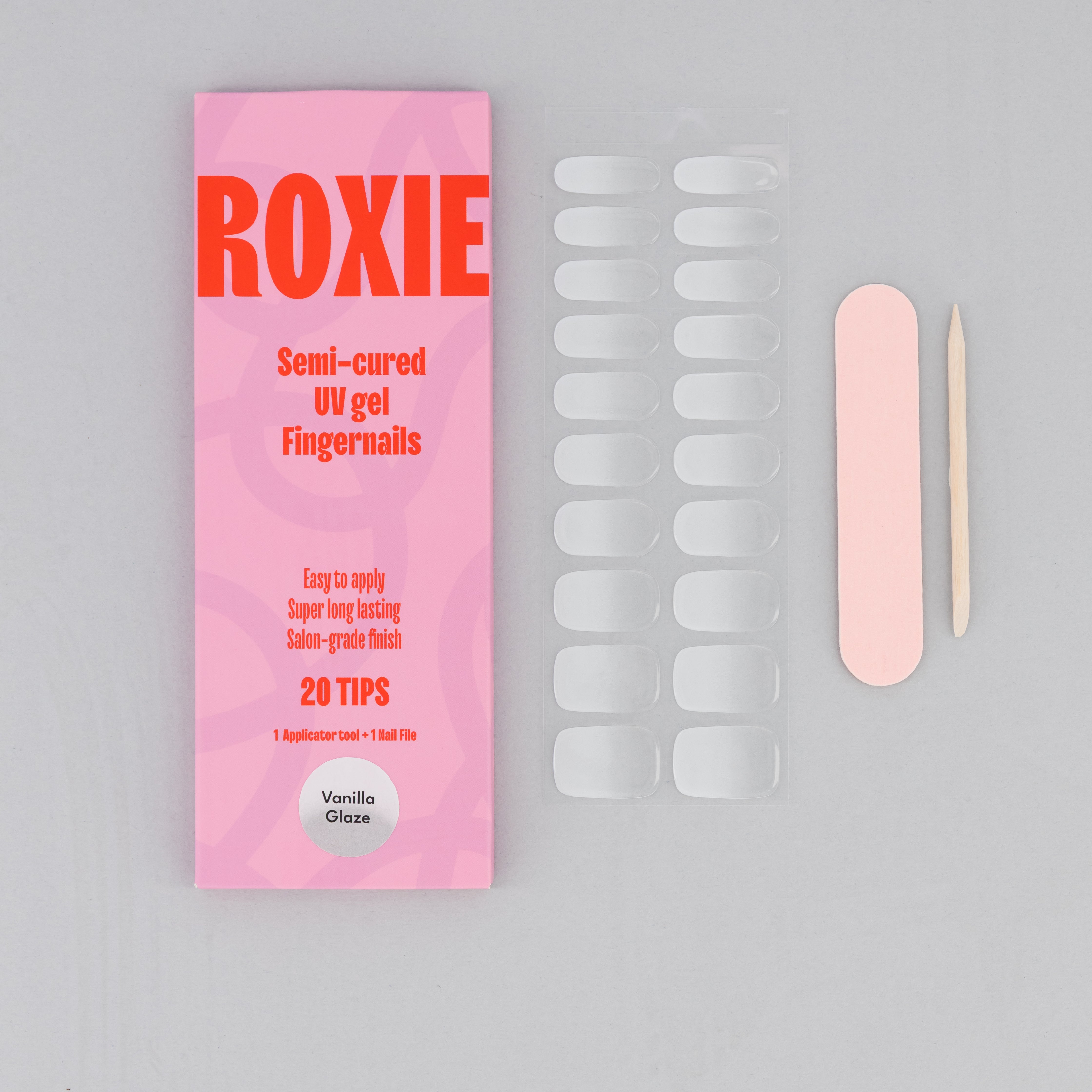 Vanilla Glaze Semi-cured UV Gel Fingernail wraps