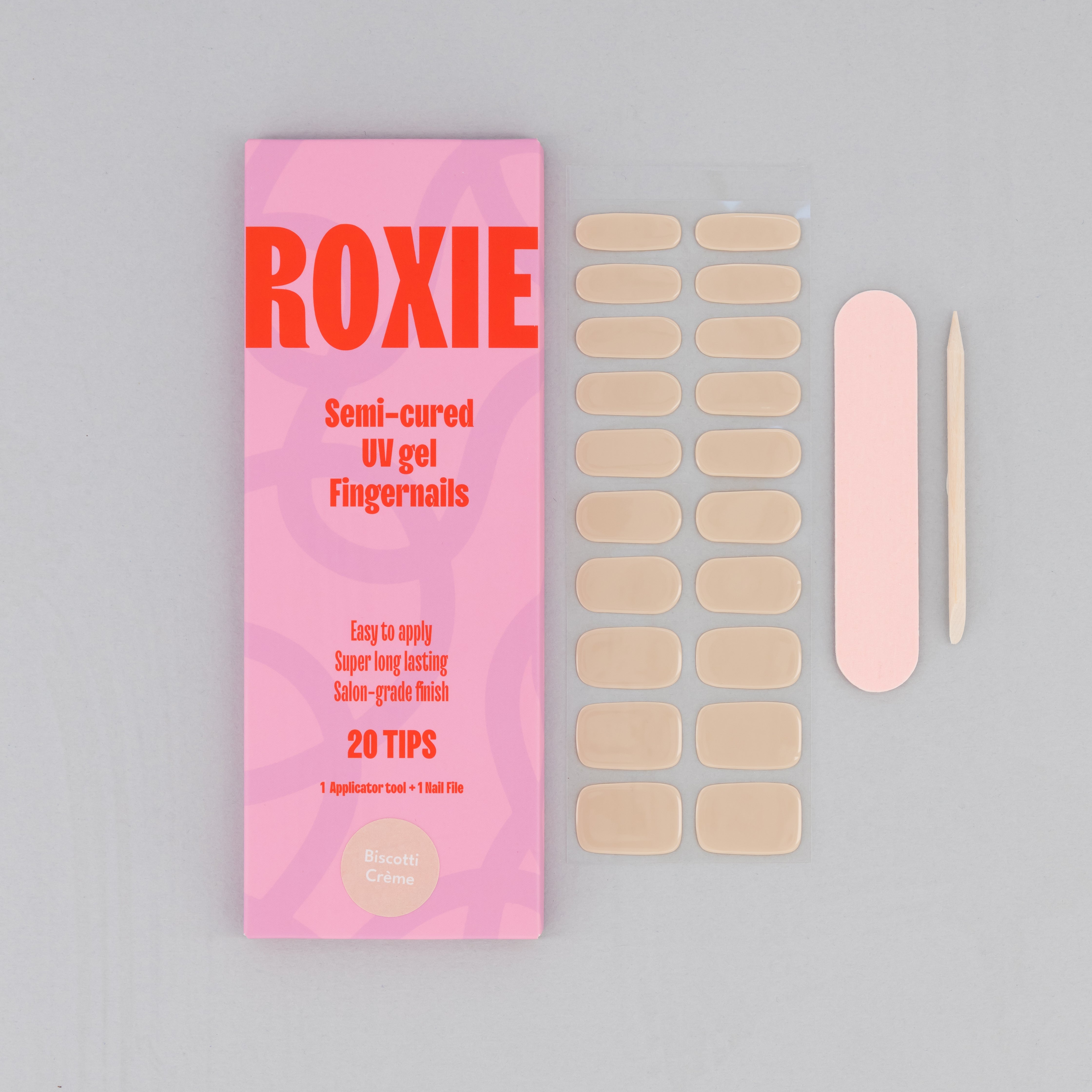 Biscotti Creme Semi-cured UV Gel Fingernail wraps