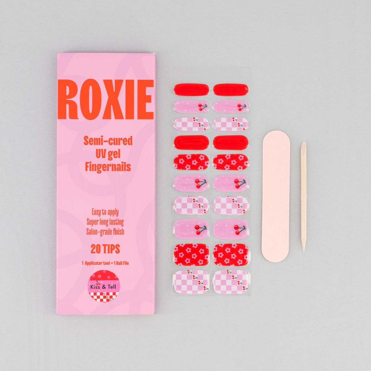 Kiss & Tell Semi-cured UV Gel Fingernail wraps