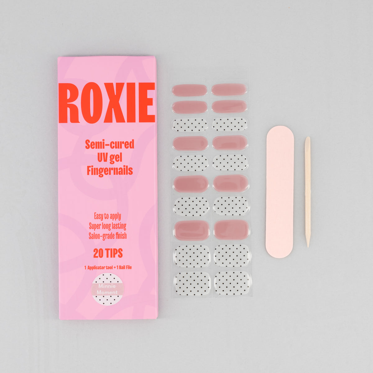 Minnie Moment Semi-cured UV Gel Fingernail wraps