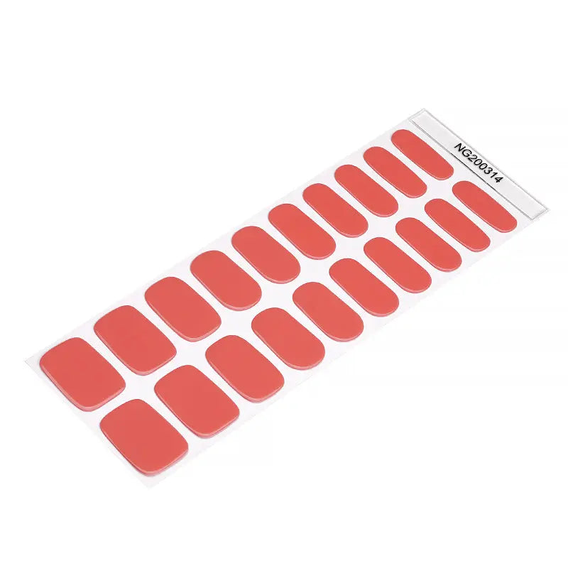 Papaya Punch Semi-cured UV Gel Fingernail wraps