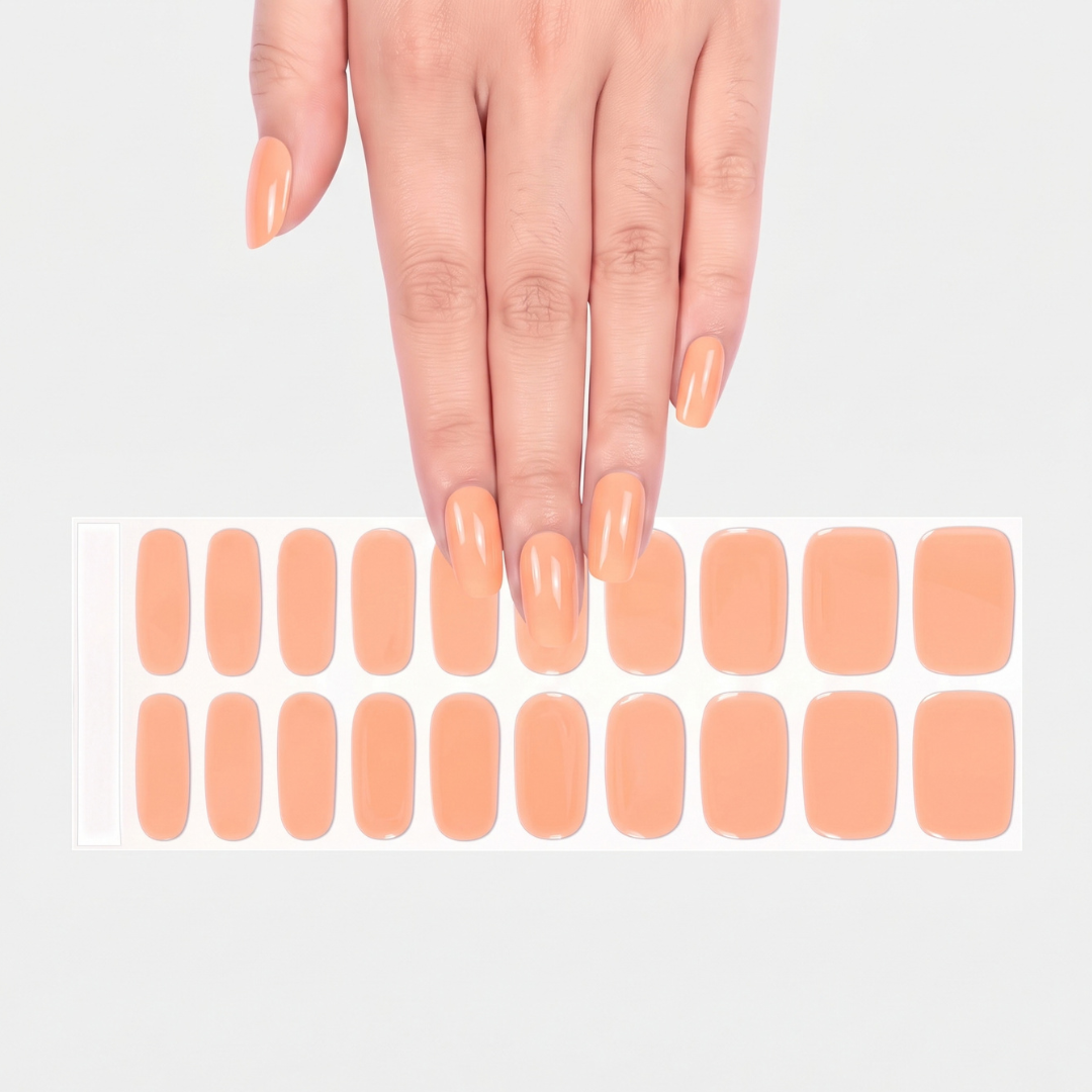 Peach Pie Semi-cured UV Gel Fingernail wraps