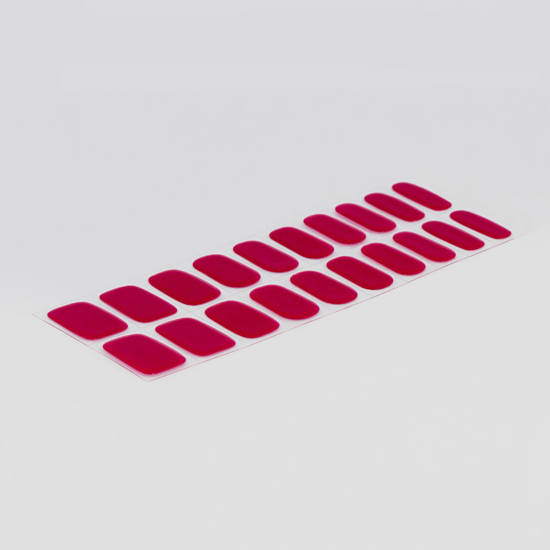 Raspberry Spritz Semi-cured UV Gel Fingernail wraps