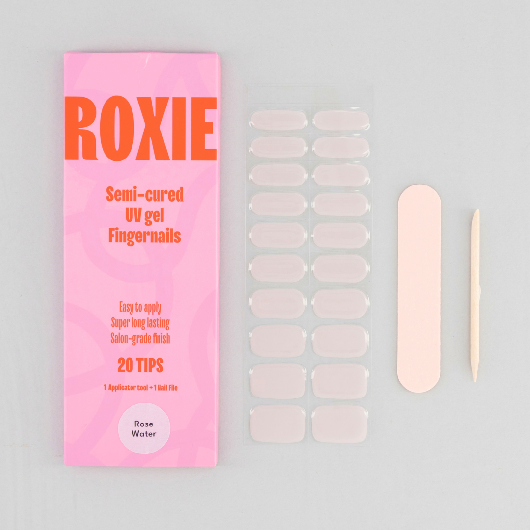 Rose Water Semi-cured UV Gel Fingernail wraps