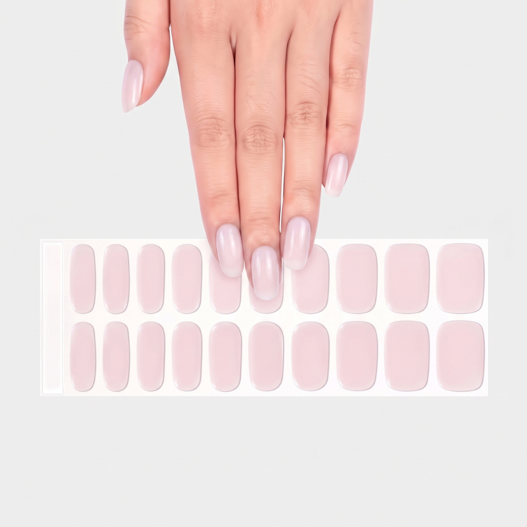 Rose Water Semi-cured UV Gel Fingernail wraps